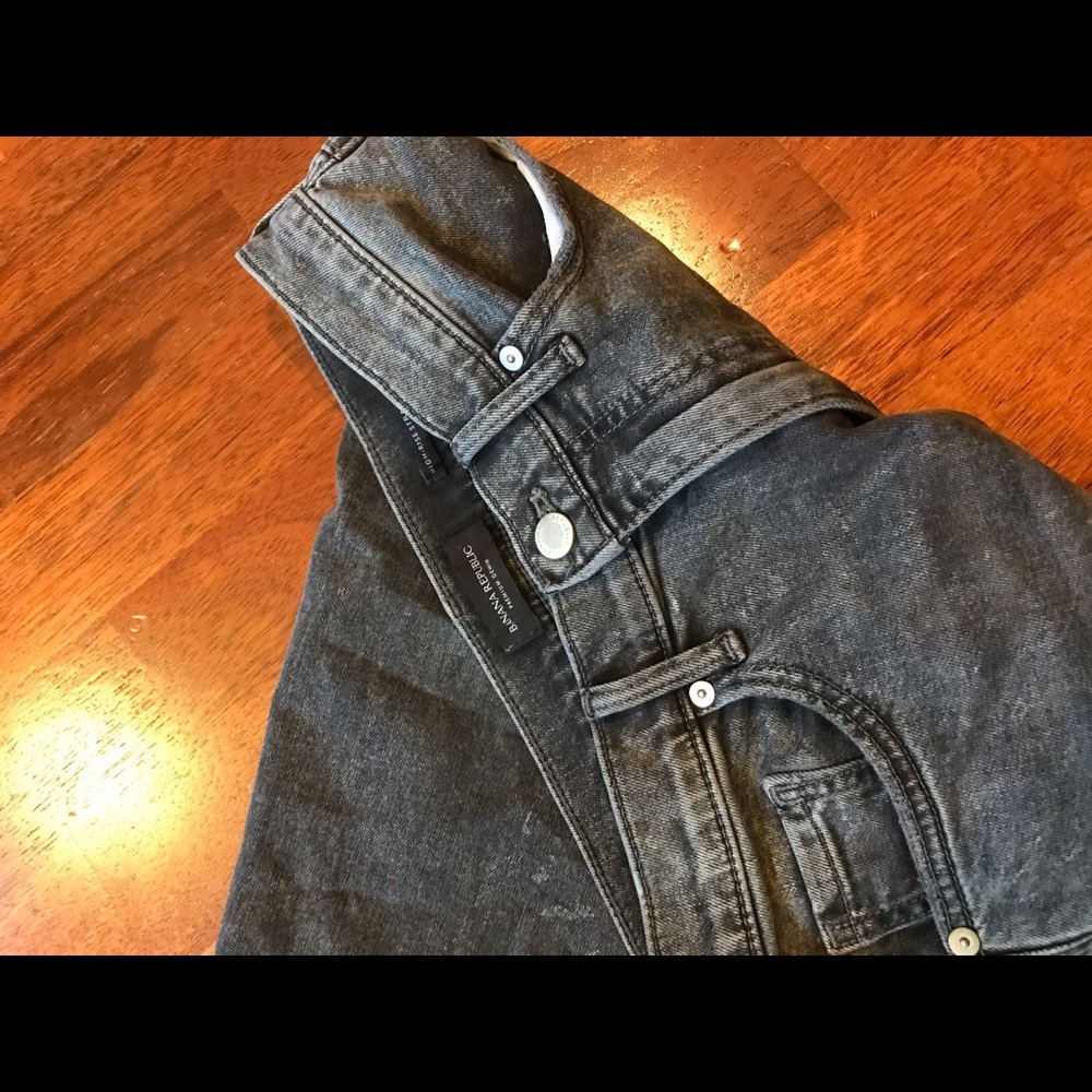High rise black premium denim jeans